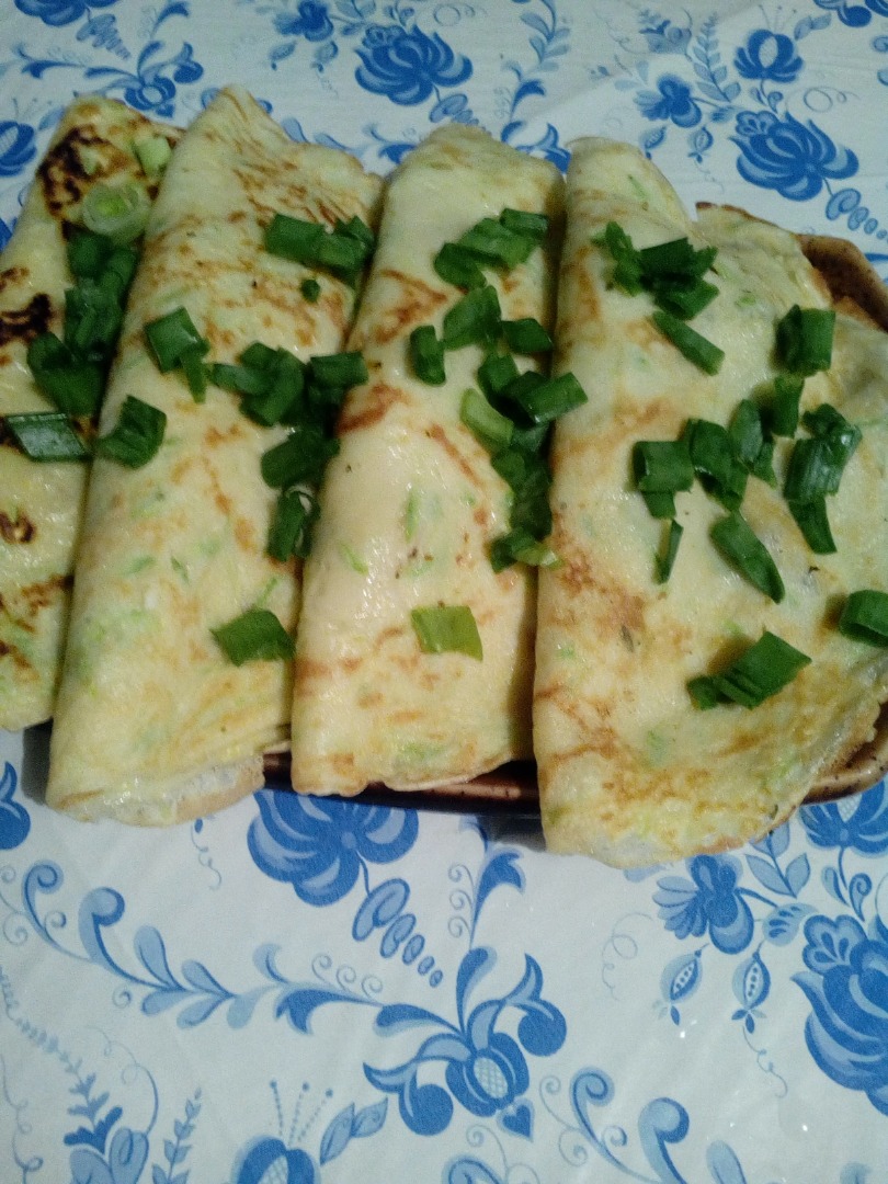 Кабачковые блины с мясом
