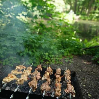 Шашлык из баранины и курицы