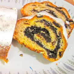 Mohnstollen. Рождественский штоллен с маком. Рецепт №6. Маковые начинки