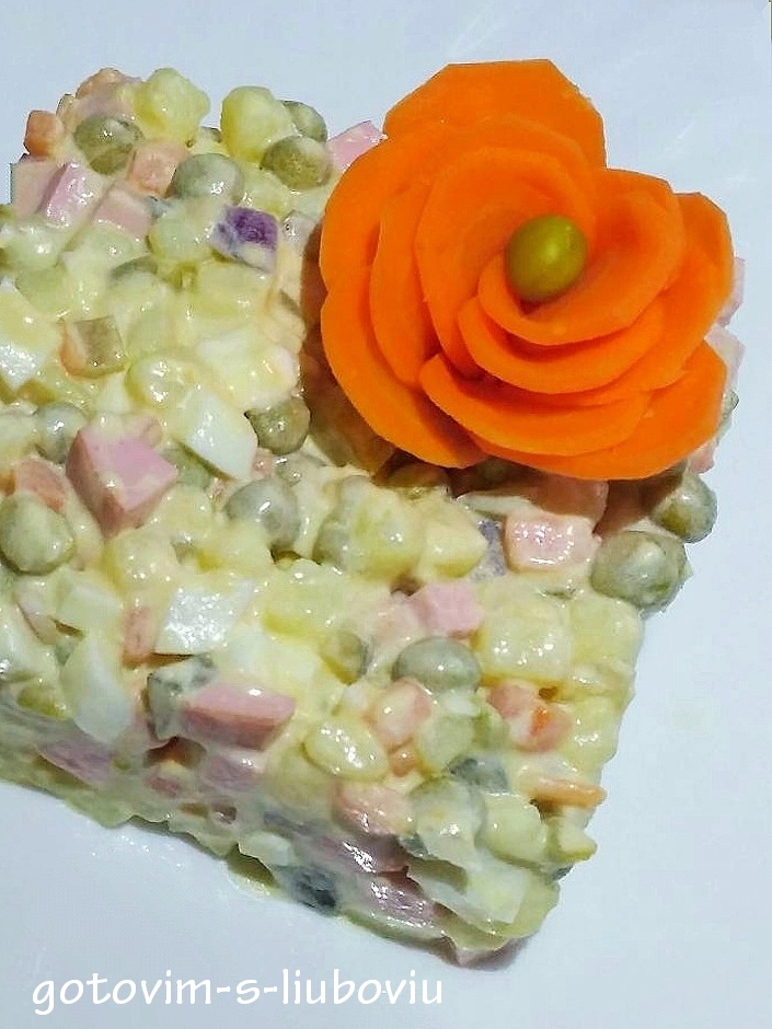 Салат "Оливье" - рецепт автора Готовим с Любовью