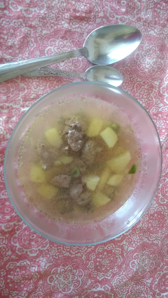 С печенью суп