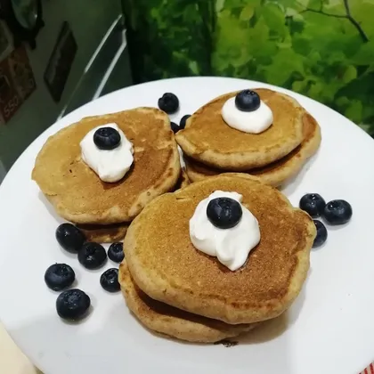 Оладушки из цз муки пшеничной и йогурта. 🤗👍 Отличный завтрак для семьи за 15 минут. 🥞