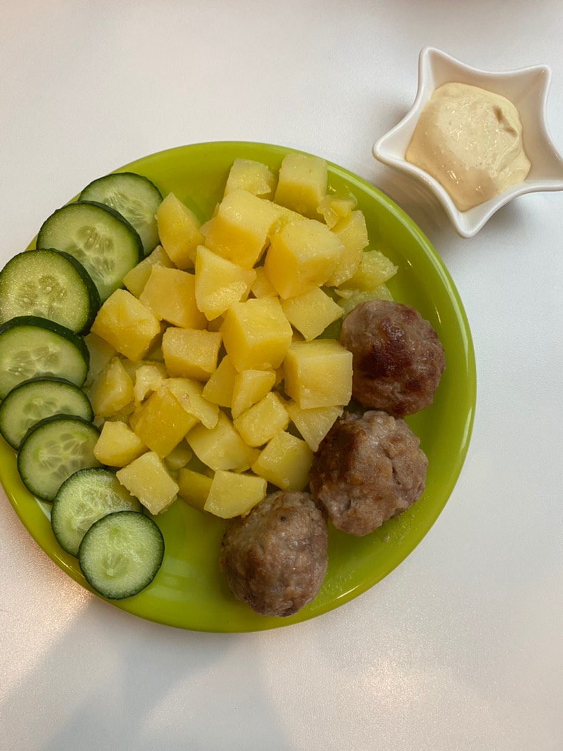Митболы с картофелем