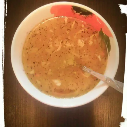 Ароматный суп на курином бульоне