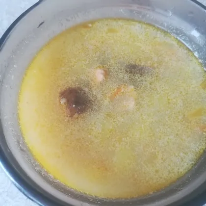 Рыбный суп из форели со сметаной и кус-кусом