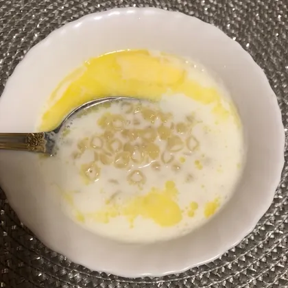 Молочный суп из ракушек