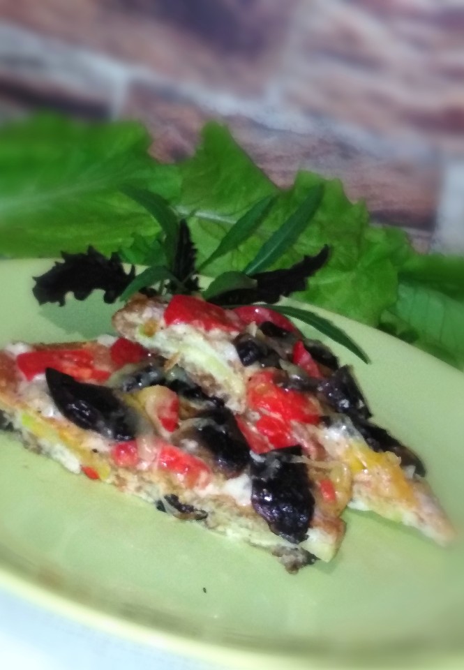 Овсяноблин с кабачками и грибами