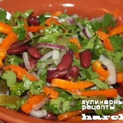Салат из красной консервированной фасоли