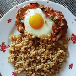 Булгур + куриные лодочки с овощами 🍳