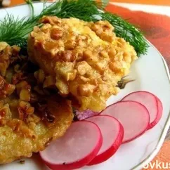 Окунь в ореховом кляре