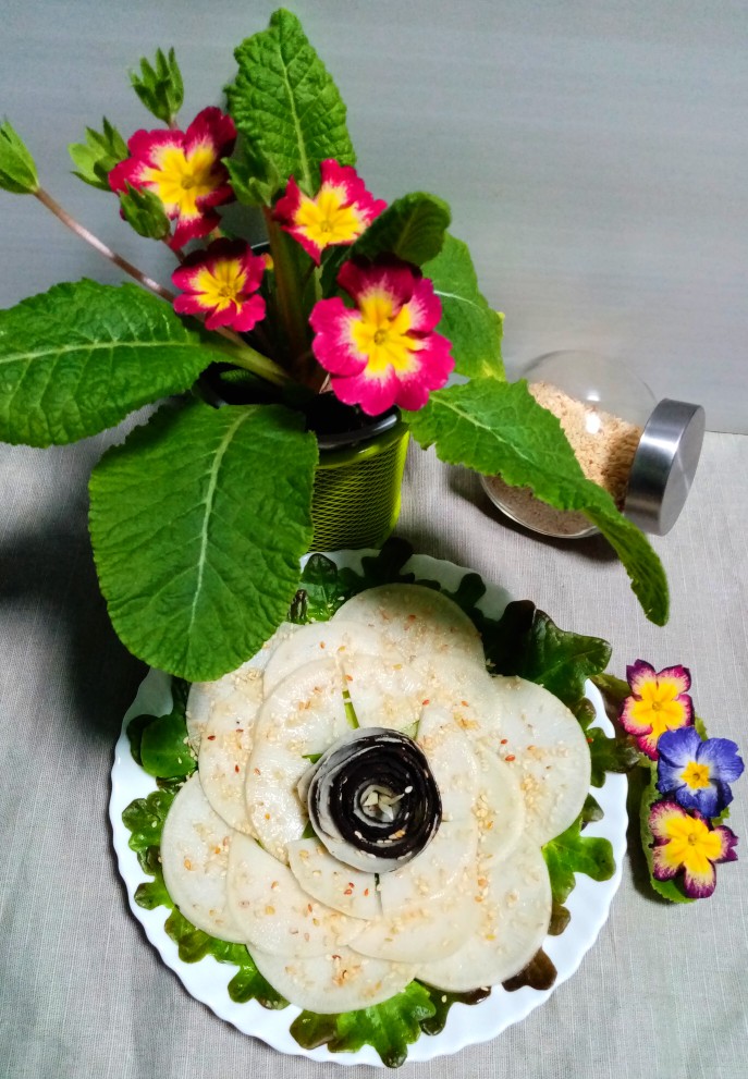 🥗Самый простой салат из чёрной редьки