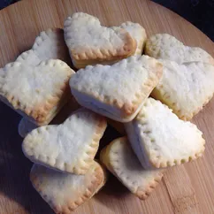 Песочные сердечки с шоколадной начинкой