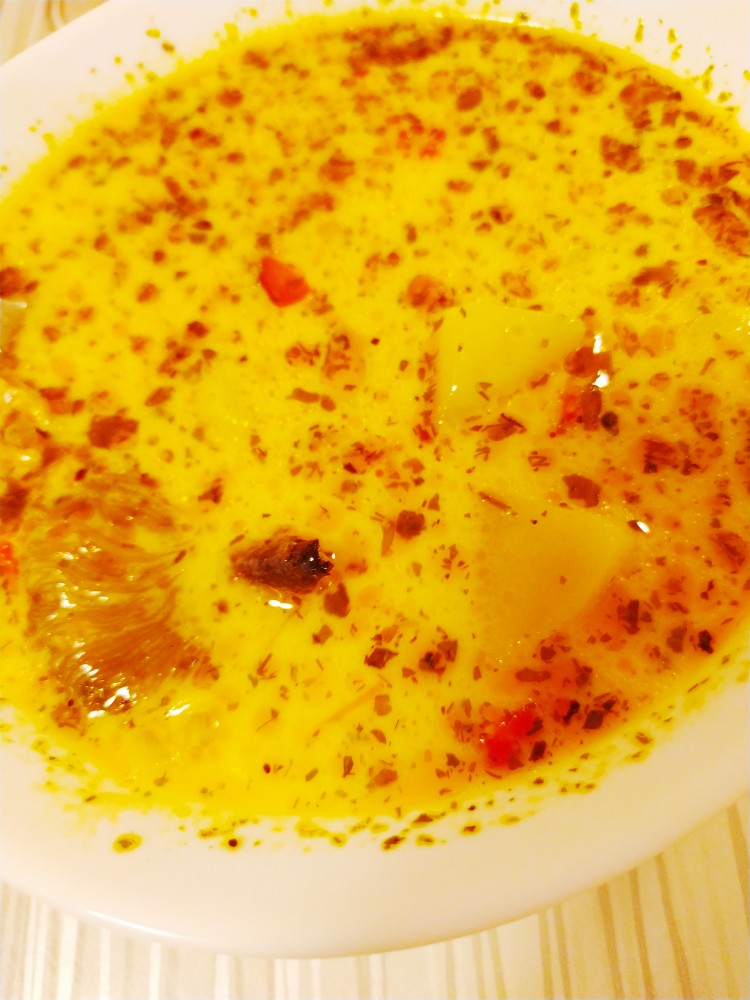 Ингредиенты для «Суп рисовый с говядиной и опятами»: