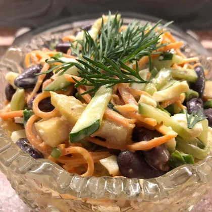 Салат с копченой колбасой и морковью по-корейски рецепт фото пошагово и видео
