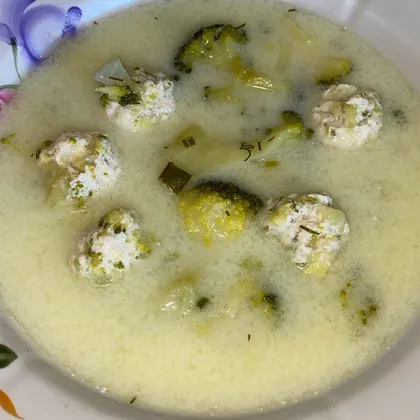 ПП сырный суп с брокколи и фрикадельками