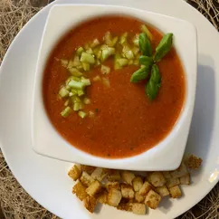 🇪🇸 Гаспачо (gazpacho) лёгкий холодный суп из перетёртых свежих овощей с хлебом