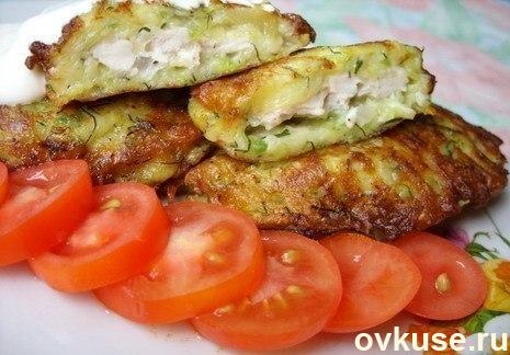 Колдуны из кабачка, с куриным филе