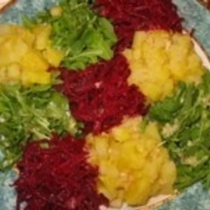 Праздничный овощной салат «Цветной»