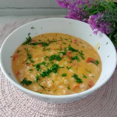 Каша овсяная с помидорами и сыром
