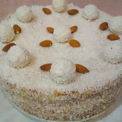 Торт "Рафаэлло" без выпечки