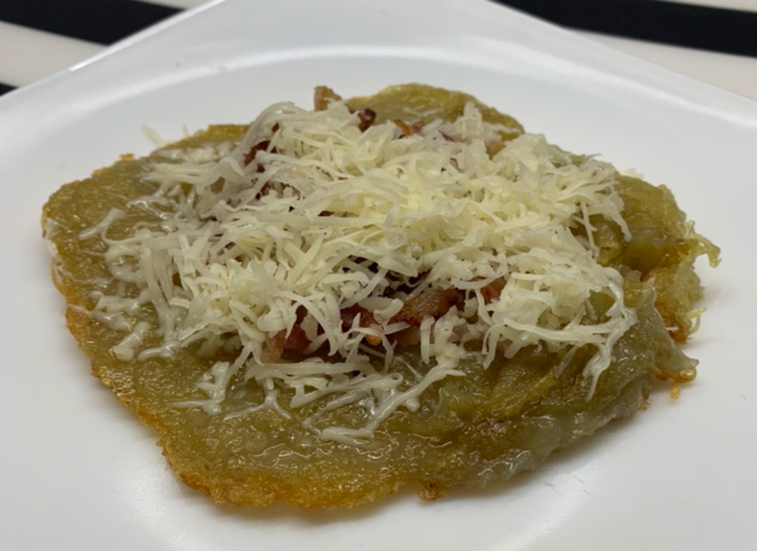 Хашбраун с беконом и сыром
