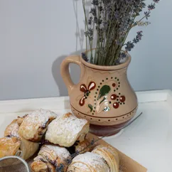 Рогалики с бананом и нутеллой