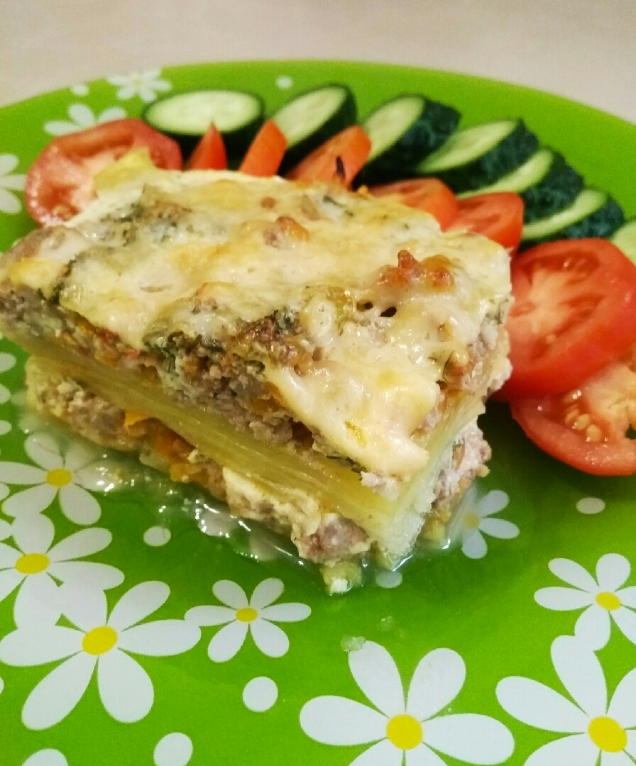 Сочная лазанья из кабачка
