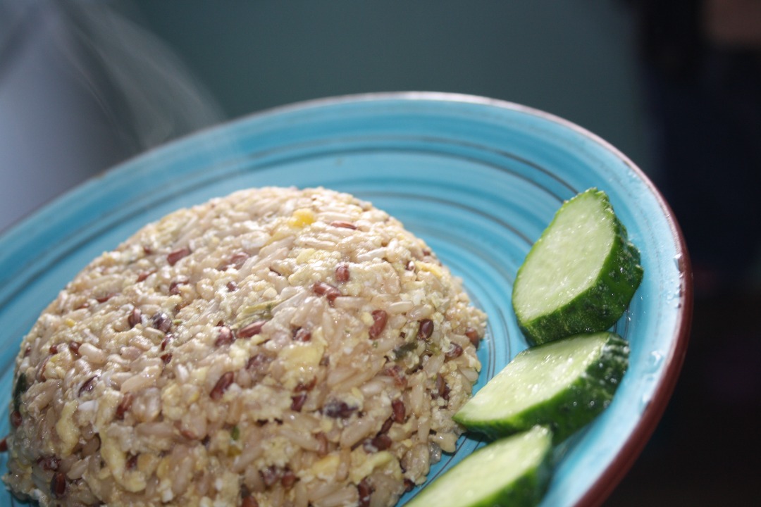 Рис с яйцом