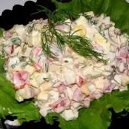 Салат из крабовых палочек с овощами