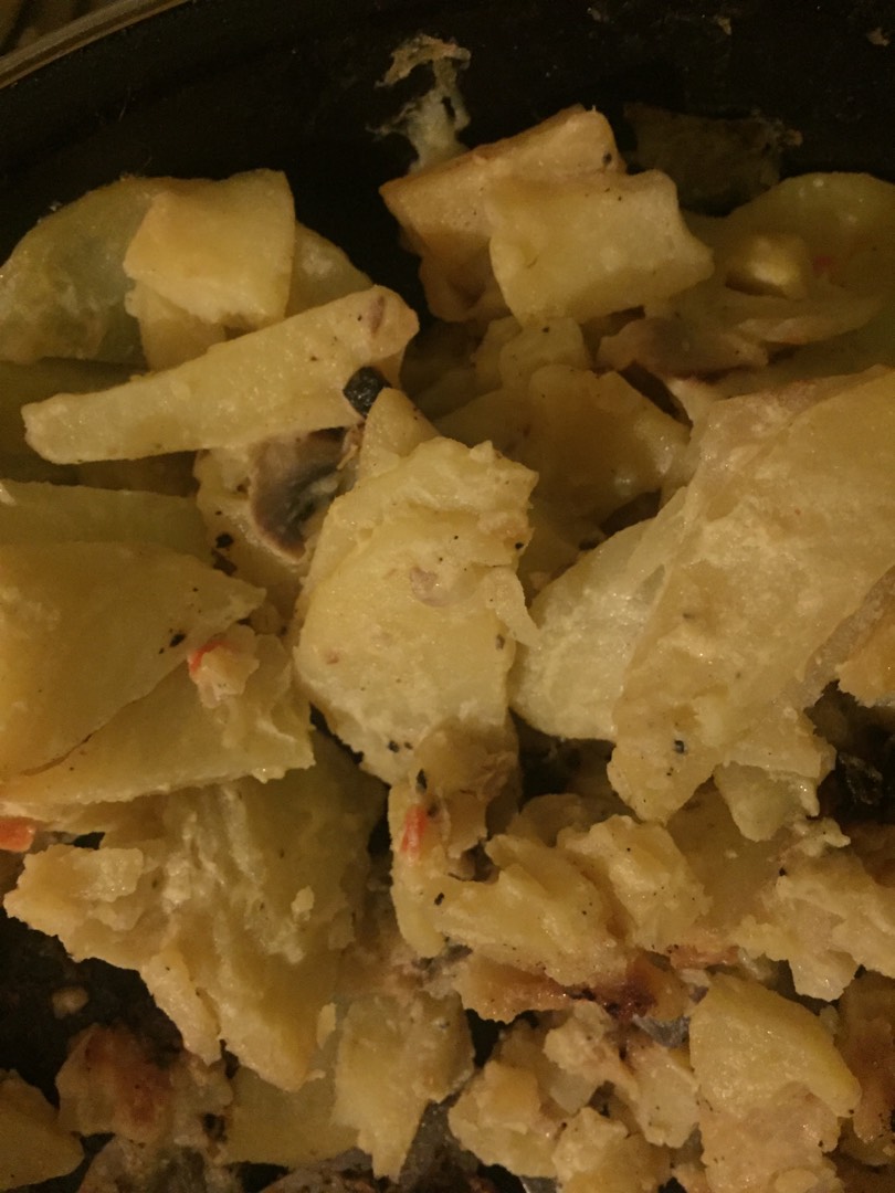 Картошка с грибочками в горчичном-медовом соусе
