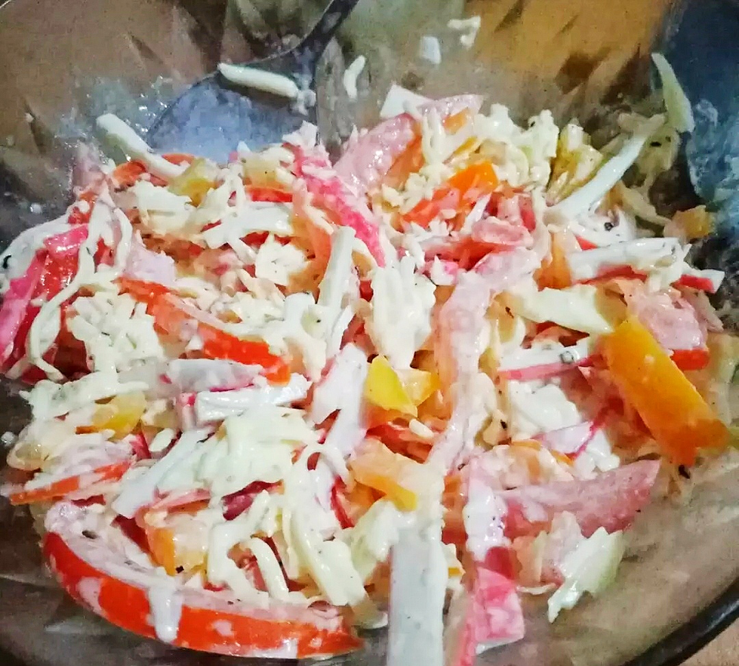 Самый вкусный салат из крабовых палочек “Красное море”