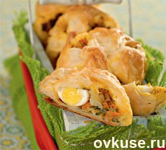 Конвертики с морковью и яйцами