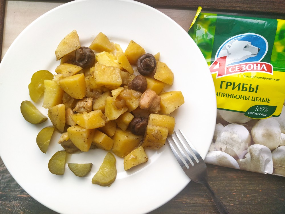 🌿 Картофель с курицей и грибами