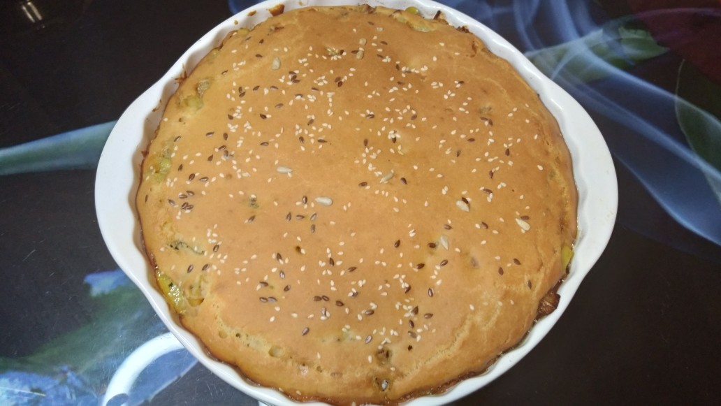 Пирог с сыром и зеленью на кефире