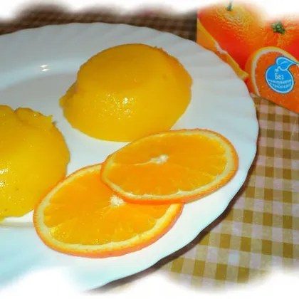 Постный десерт из апельсинового сока