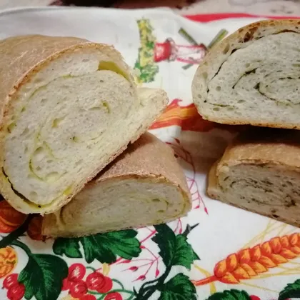 Необычный слоеный хлеб