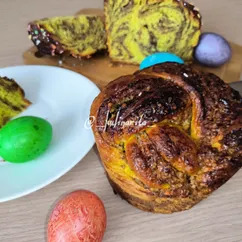 Пасхальный кулич с ореховой начинкой