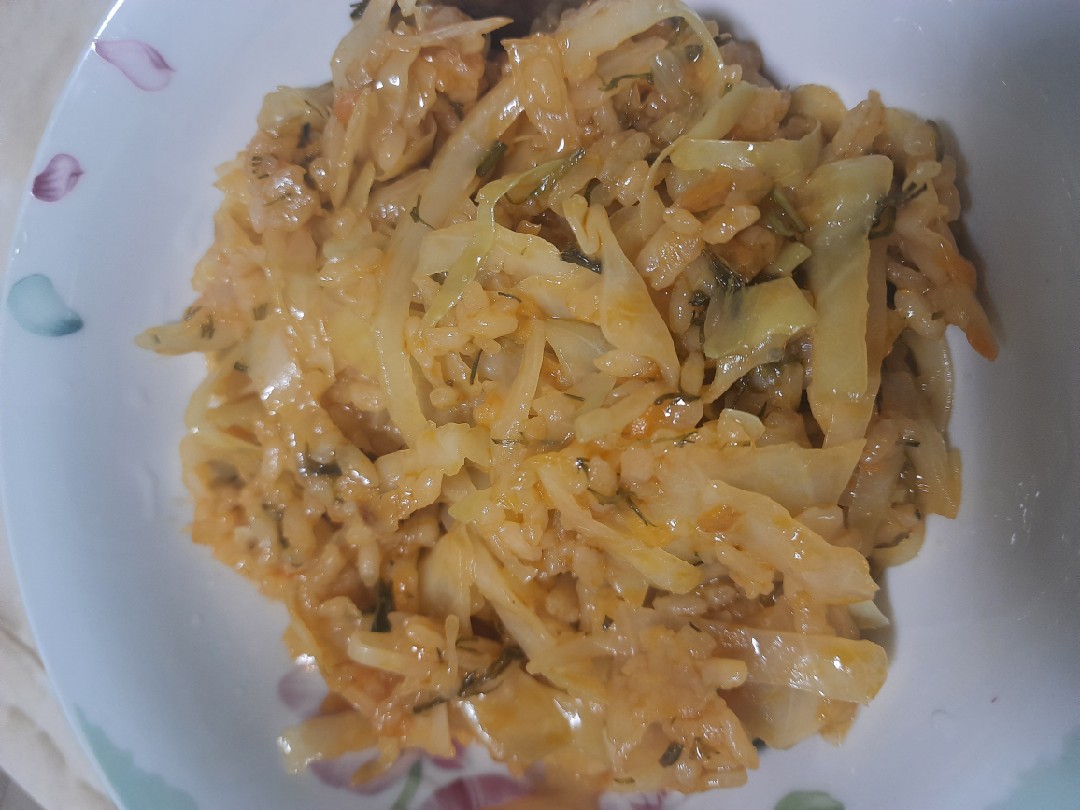 Рис с капустой в духовке – пошаговый рецепт приготовления с фото