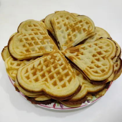 Вафельное сердце со сгущенкой