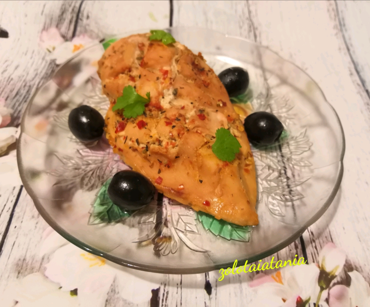 Куриное филе с хреном и цедрой апельсина