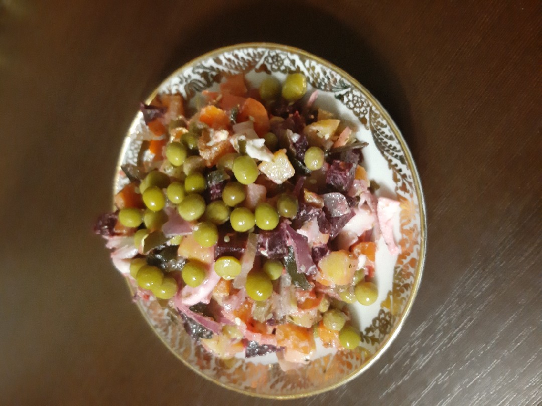 Винегрет с морской капустой