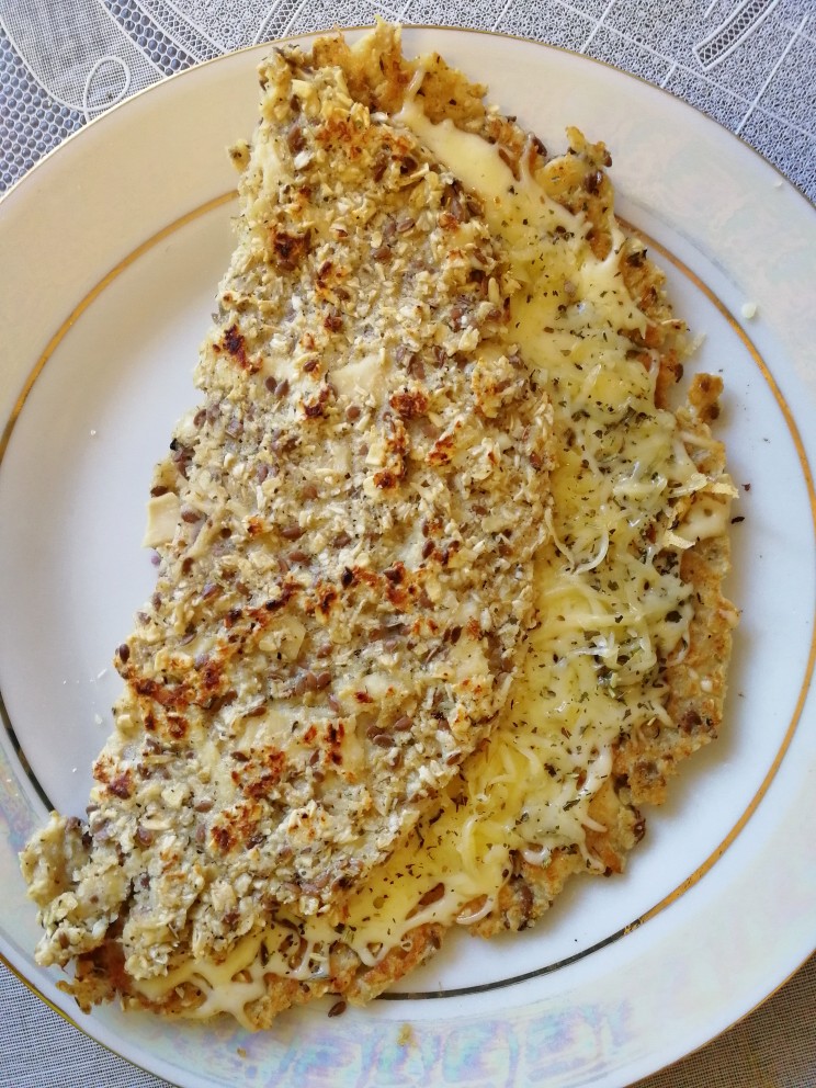 Овсяноблин с курицей и сыром