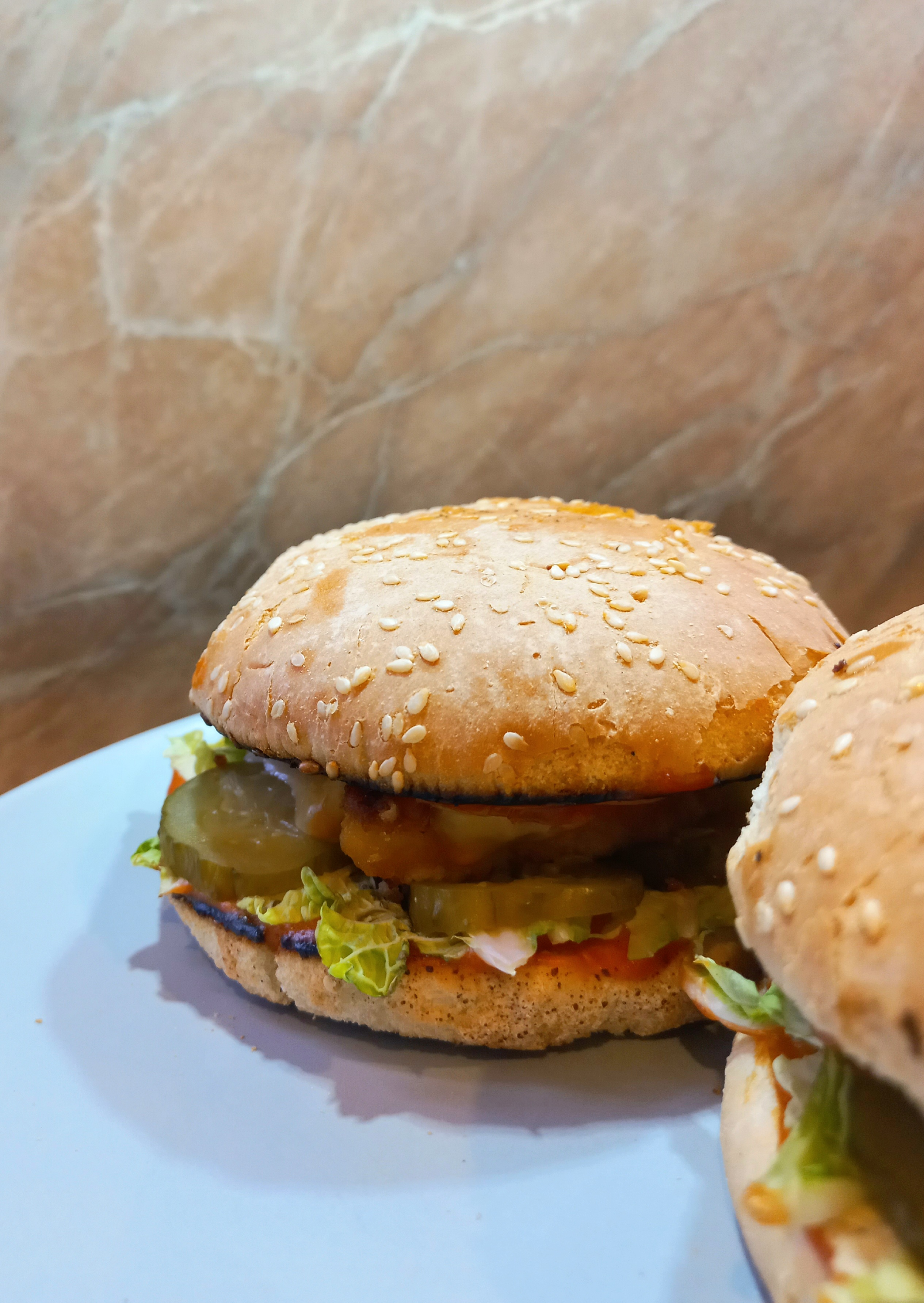 Бургер с наггетсами