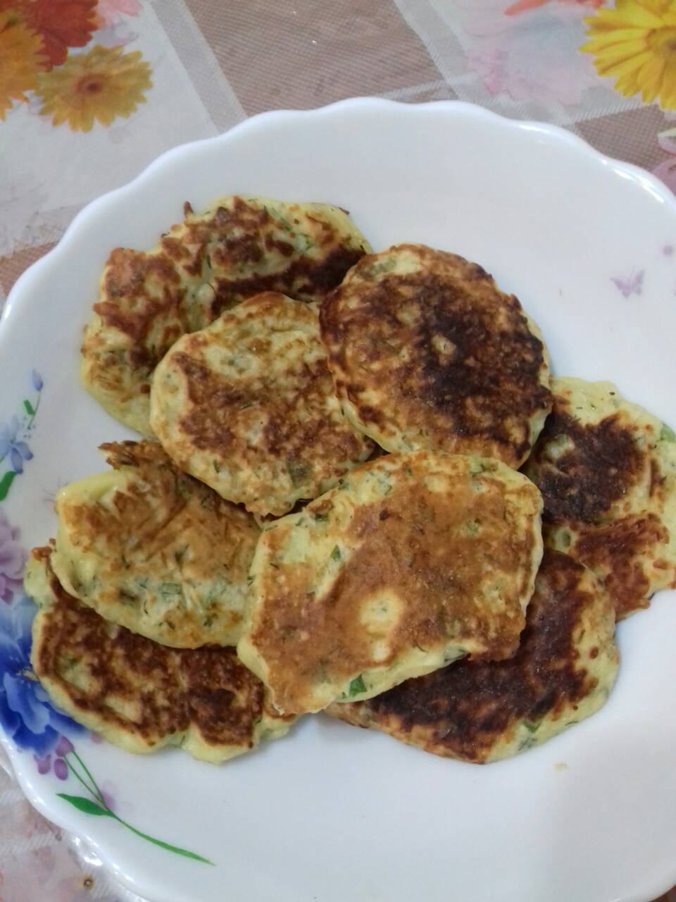 Пп оладушки с сыром и зеленым луком