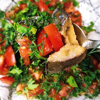 Салат-закуска с баклажанами и томатами 🍆