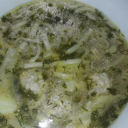Суп лапша с фрикадельками