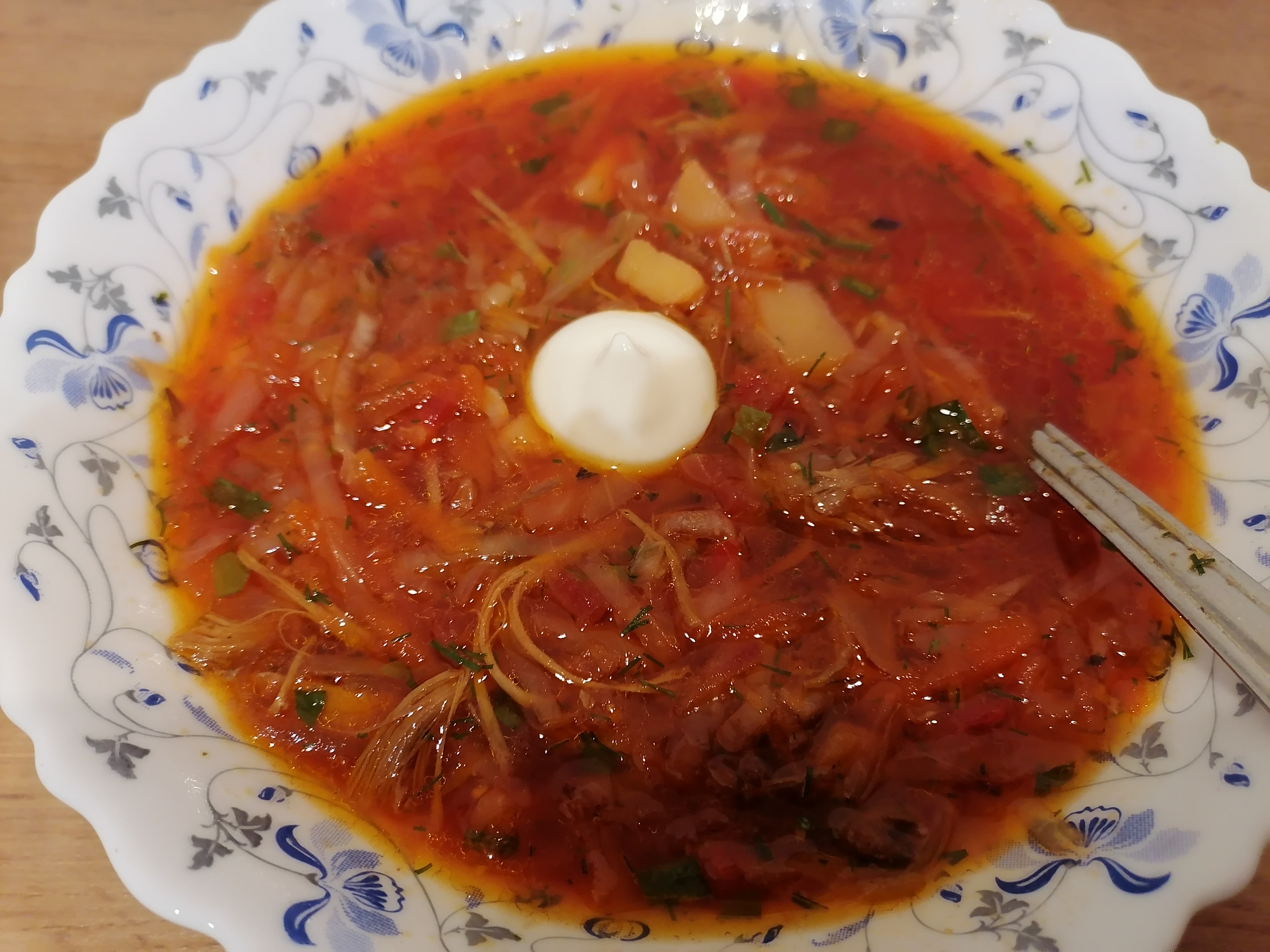 Борщ с гусем 