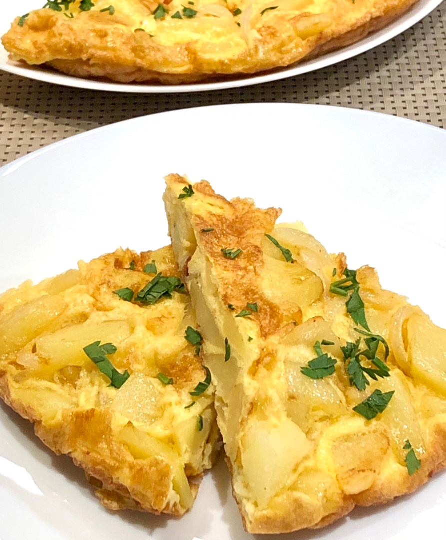 🇪🇸 Испанская тортилья (Tortilla española) омлет с луком и картошкой