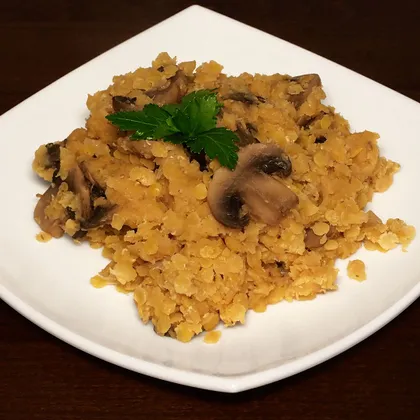 Чечевица с грибами - отличное блюдо в пост или гарнир к мясным блюдам
