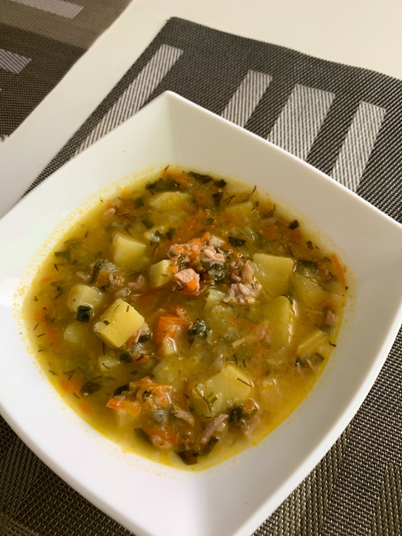 Куриный суп с цветной капустой и гречкой